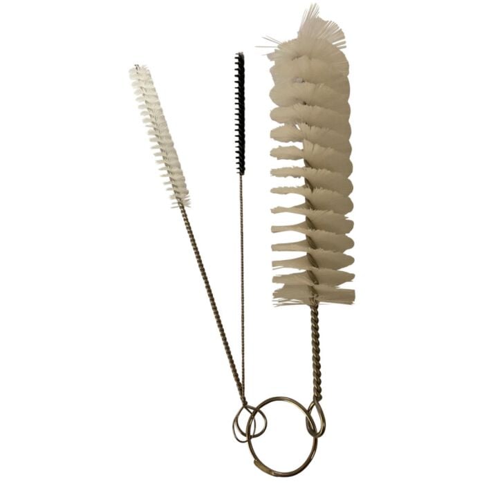 REX 3 Piece Cleaning Brush Set with Key Ring for Coffee Machines REX 3-piece cleaning brush set with key ring