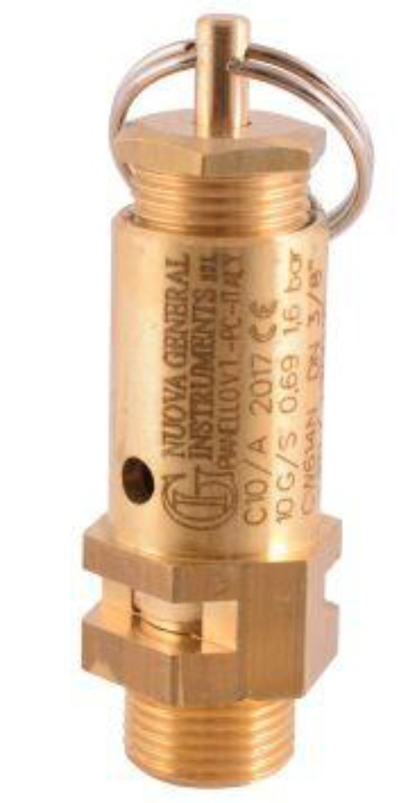 SAFETY VALVE 3/8 Bsp 1.6 BAR SAFETY VALVE 3/8 Bsp 1.6 BAR