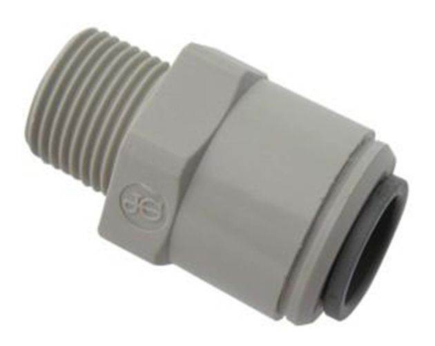 1/2" x 3/8" BSPT Straight Adaptor PI011603S John Guest Push Fit Male Connector John Guest PI011603S 1/2 Inch x 3/8 Inch BSPT Straight Adaptor Push Fit Male Connector